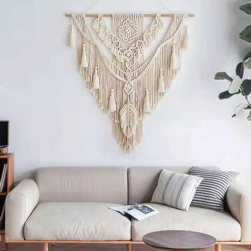 Bohemian Lace Fringe Handwoven Tapestry