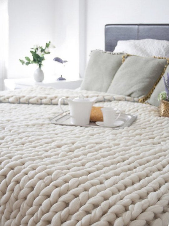Thick Wool Hand-woven Blanket