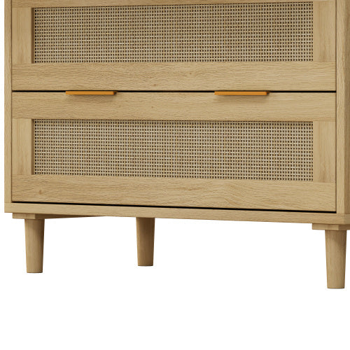 3 Drawers Rattan Storage Cabinet