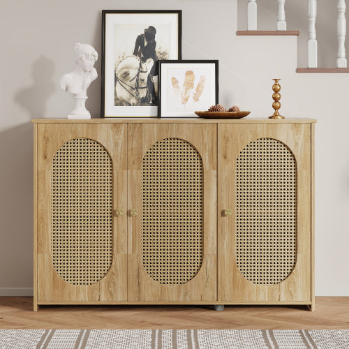 3-door Rattan Cabinet