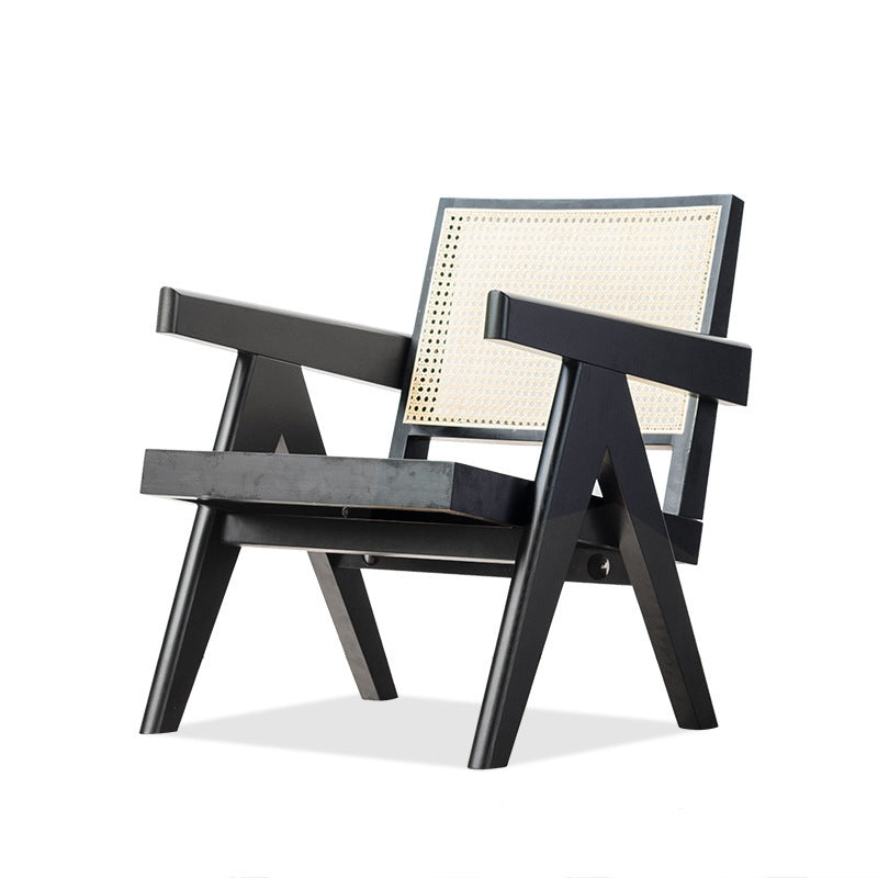 Handcrafted Solid Wood Rattan Chair