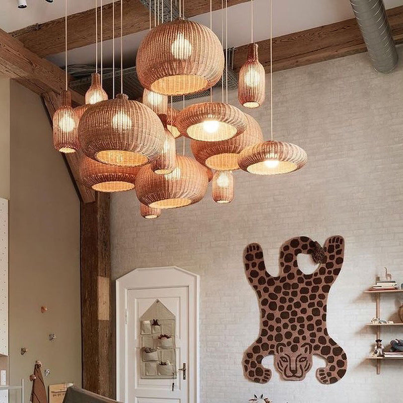 Rattan Chandelier