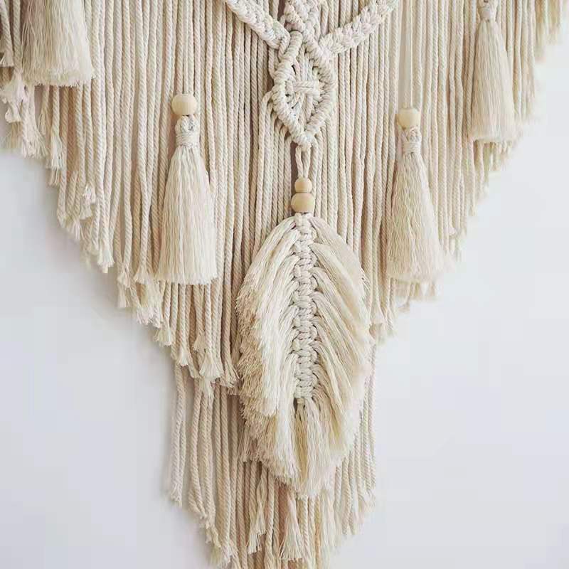 Bohemian Lace Fringe Handwoven Tapestry