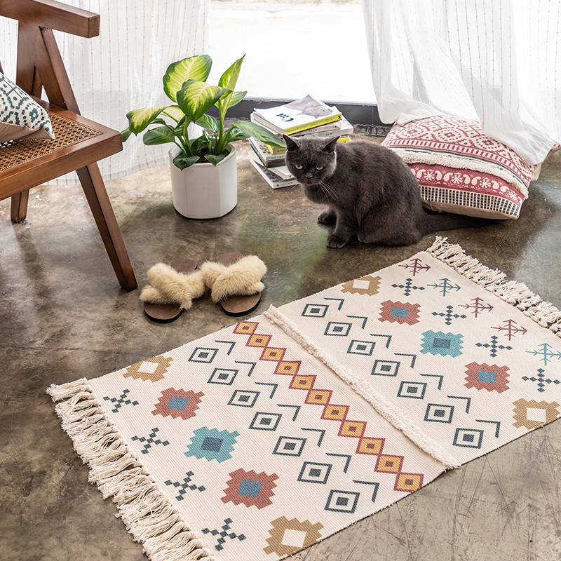 Tufted Handmade Tassel Carpet