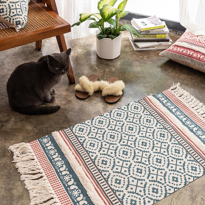 Tufted Handmade Tassel Carpet