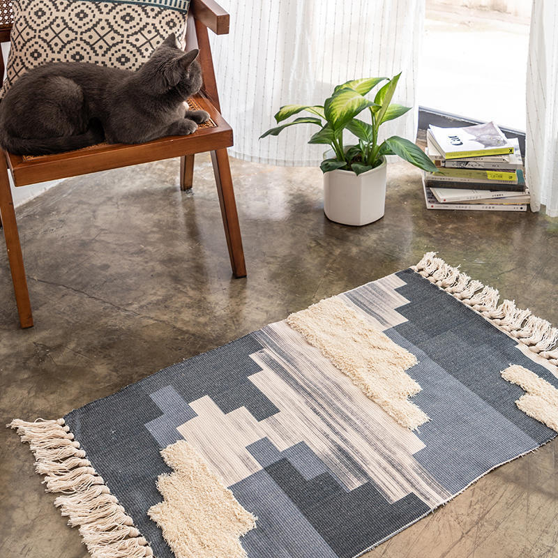Tufted Handmade Tassel Carpet