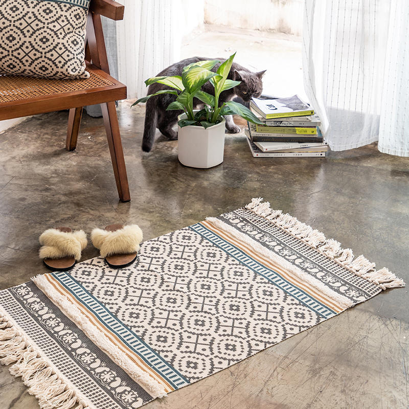 Tufted Handmade Tassel Carpet