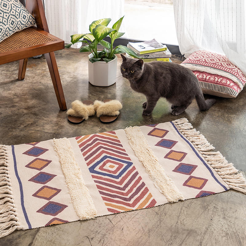 Tufted Handmade Tassel Carpet