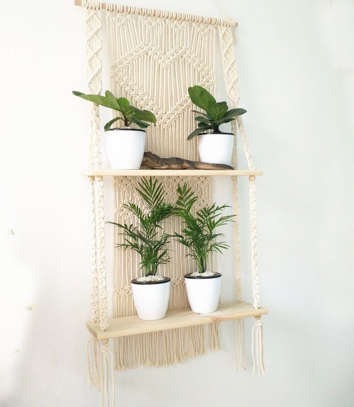 Hand-woven tapestry rack