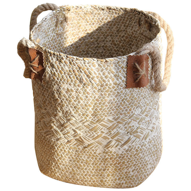 Hand woven rattan basket