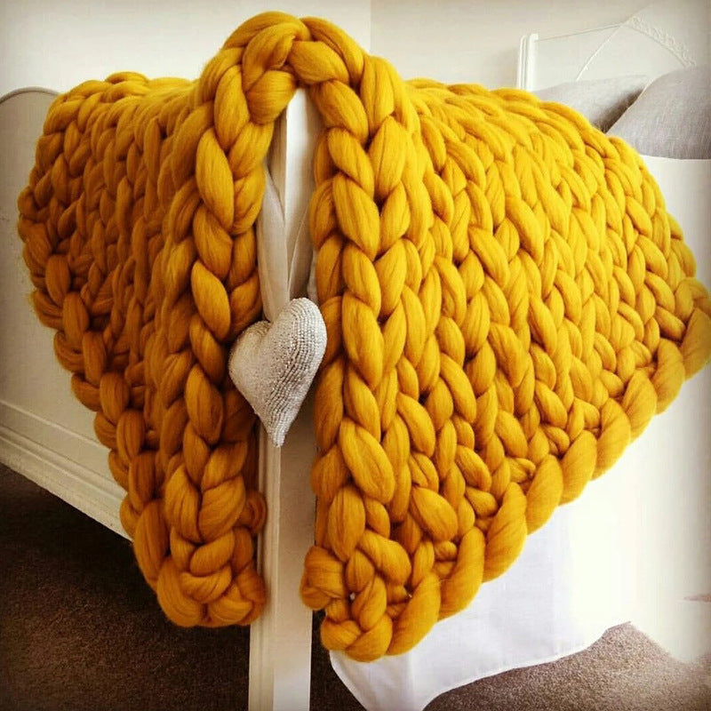 Thick Wool Hand-woven Blanket