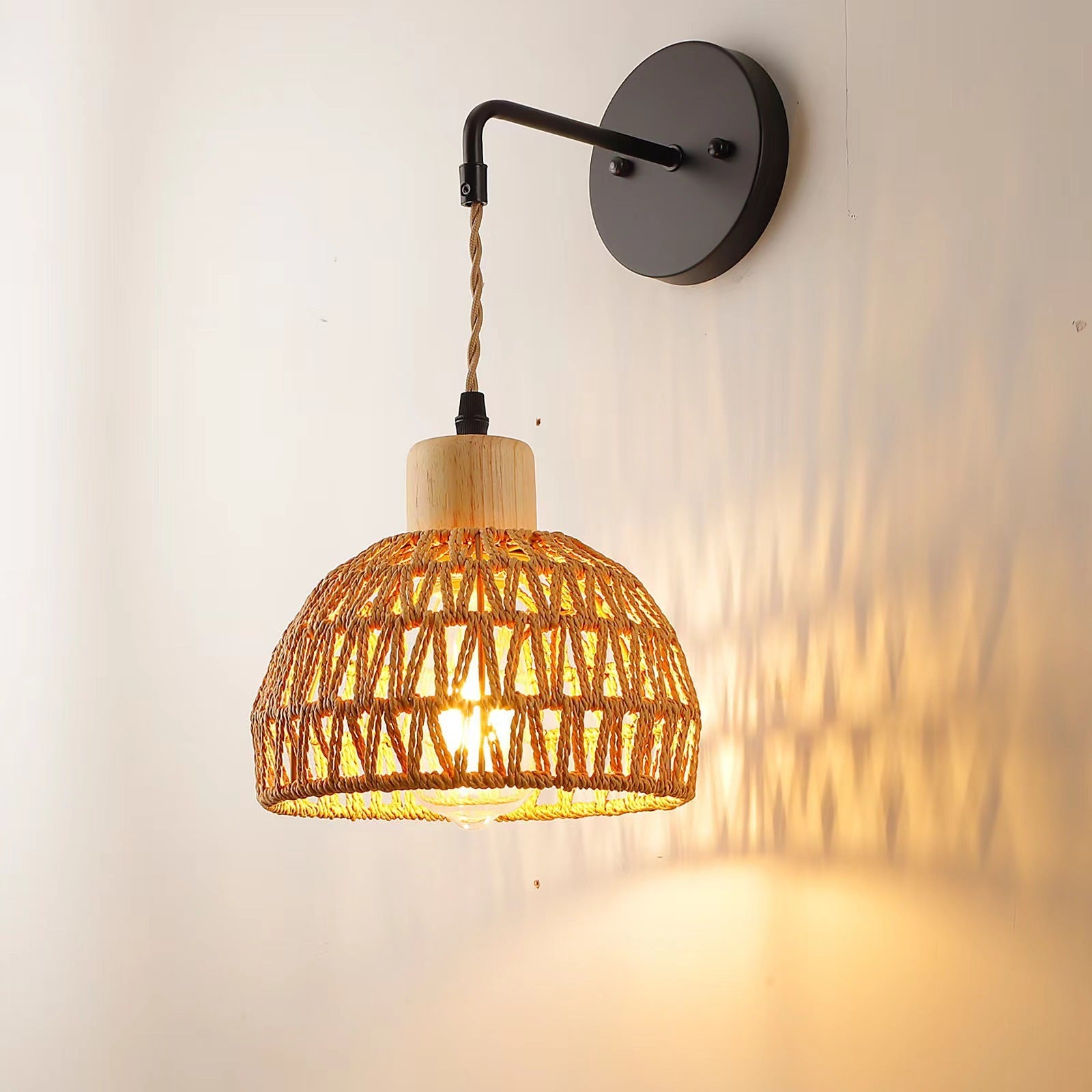 Rattan Rope Wall Lamp