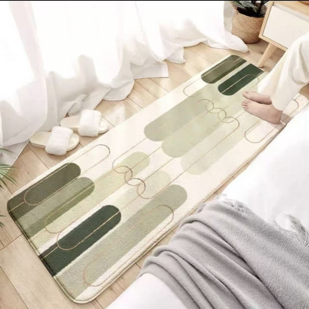 Green rug