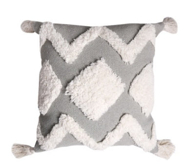 Moroccan tassel pillowcase