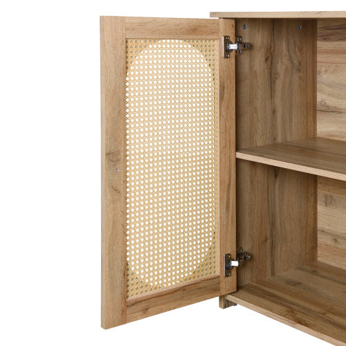 3-door Rattan Cabinet