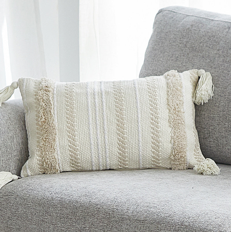 Moroccan tassel pillowcase