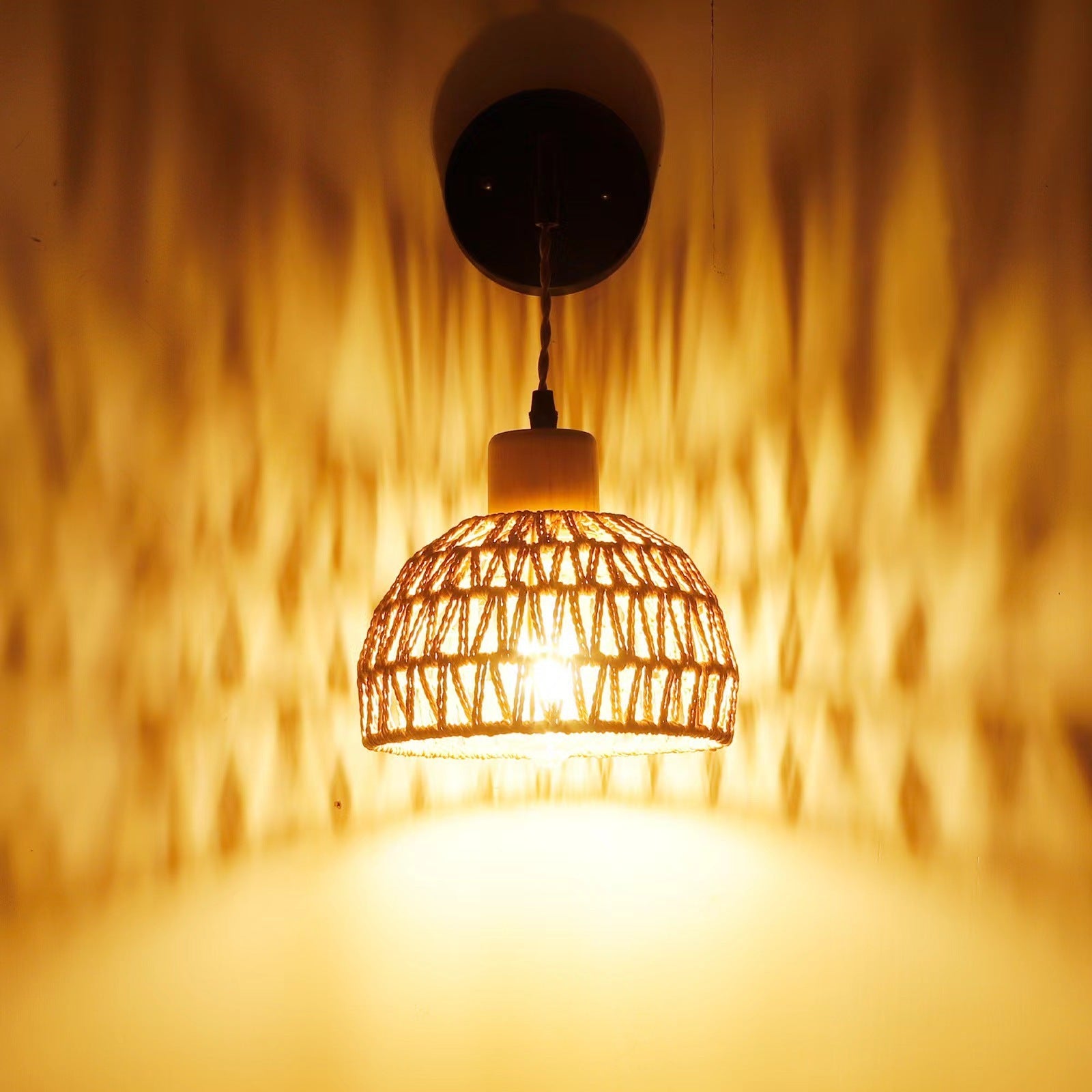 Rattan Rope Wall Lamp