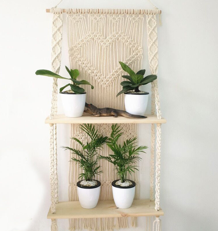 Hand-woven tapestry rack