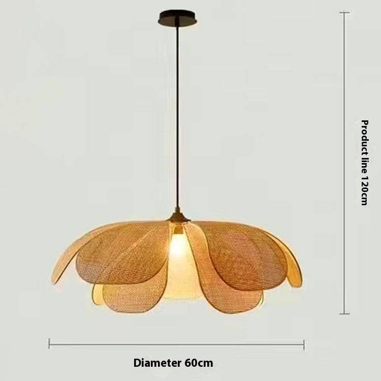 Handmade Rattan Petal Chandelier