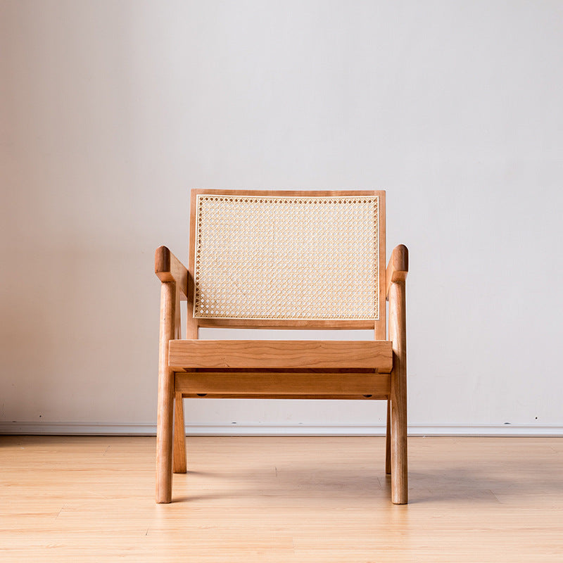 Handcrafted Solid Wood Rattan Chair
