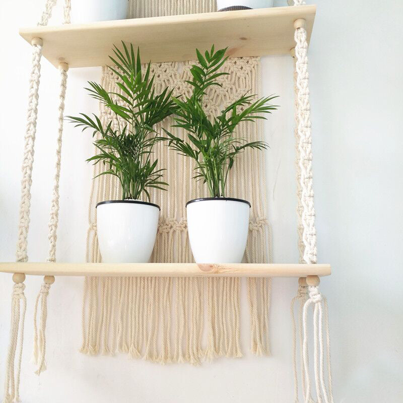 Hand-woven tapestry rack