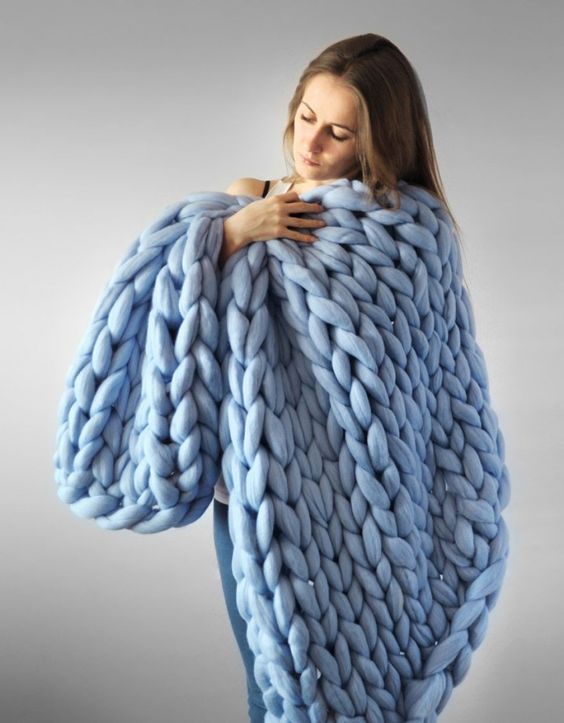 Thick Wool Hand-woven Blanket