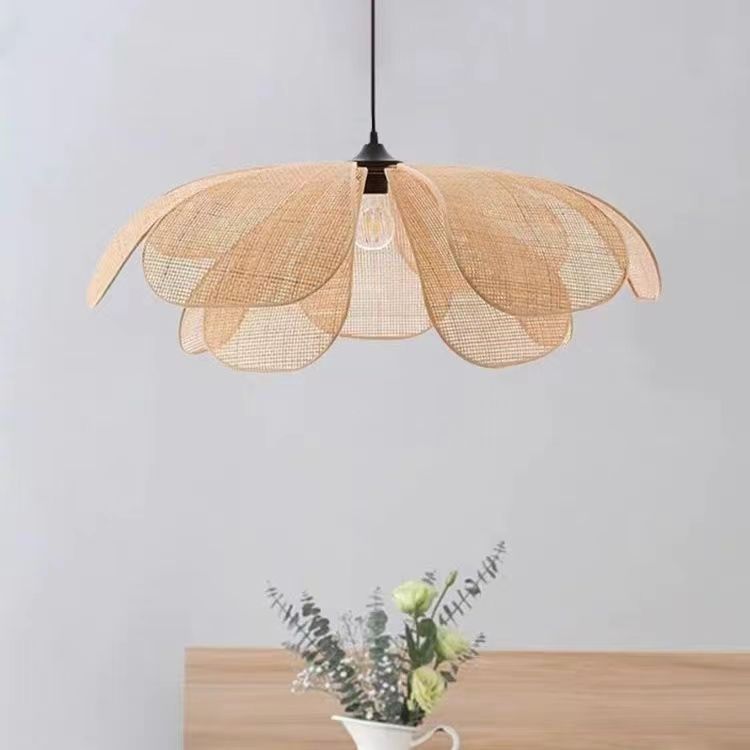 Handmade Rattan Petal Chandelier