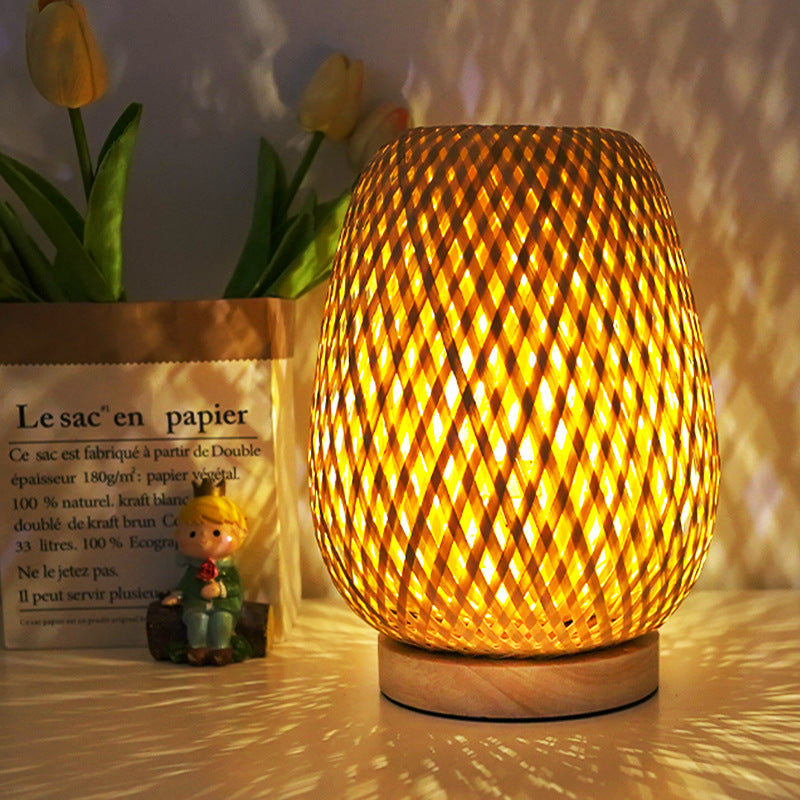 Woven Wooden Lamp
