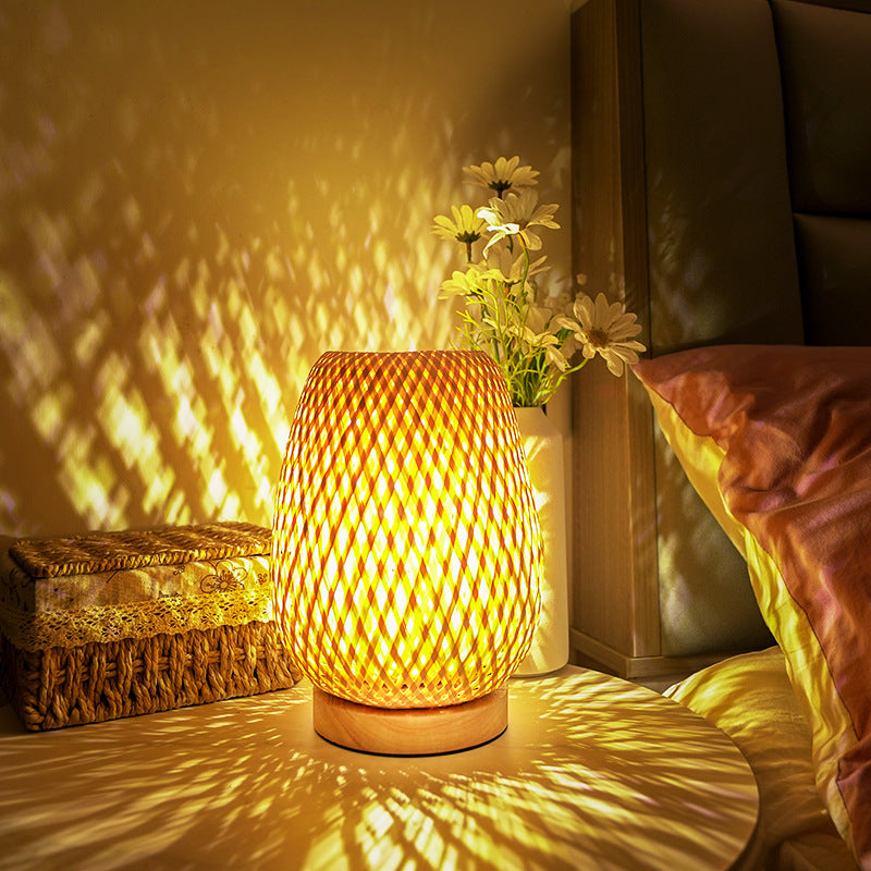 Woven Wooden Lamp