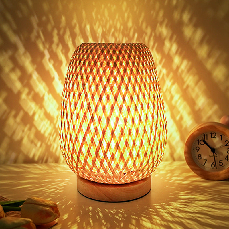 Woven Wooden Lamp