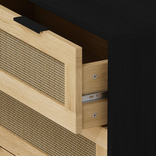 3 Drawers Rattan Storage Cabinet