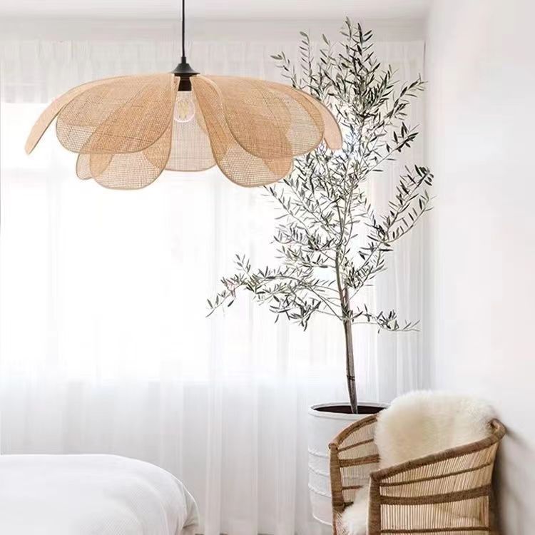 Handmade Rattan Petal Chandelier