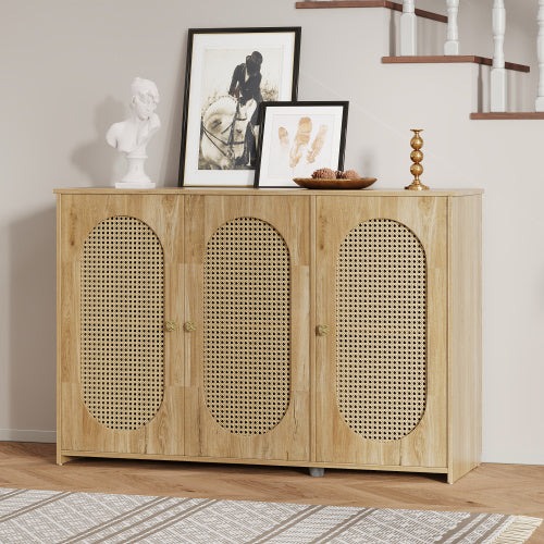 3-door Rattan Cabinet