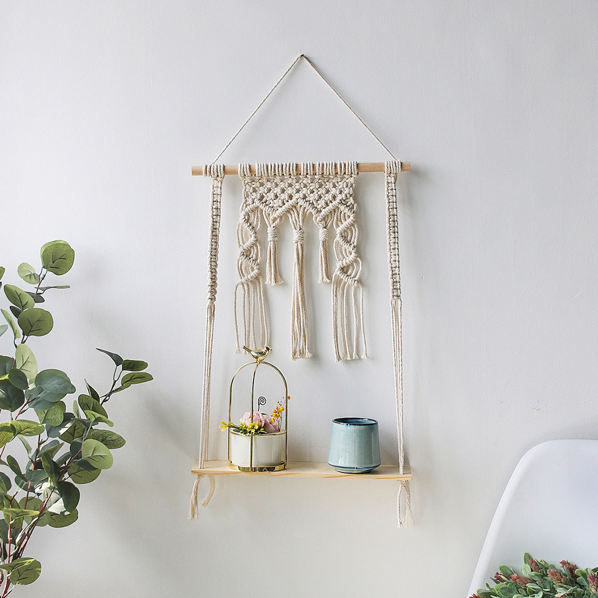 Hand-woven Tapestry Flower Pot Rack
