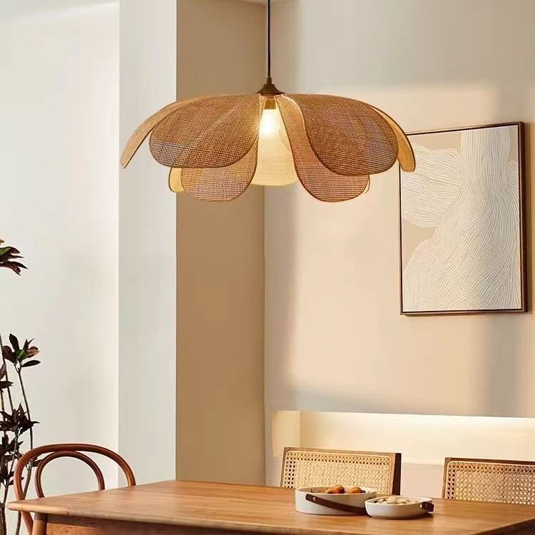 Handmade Rattan Petal Chandelier