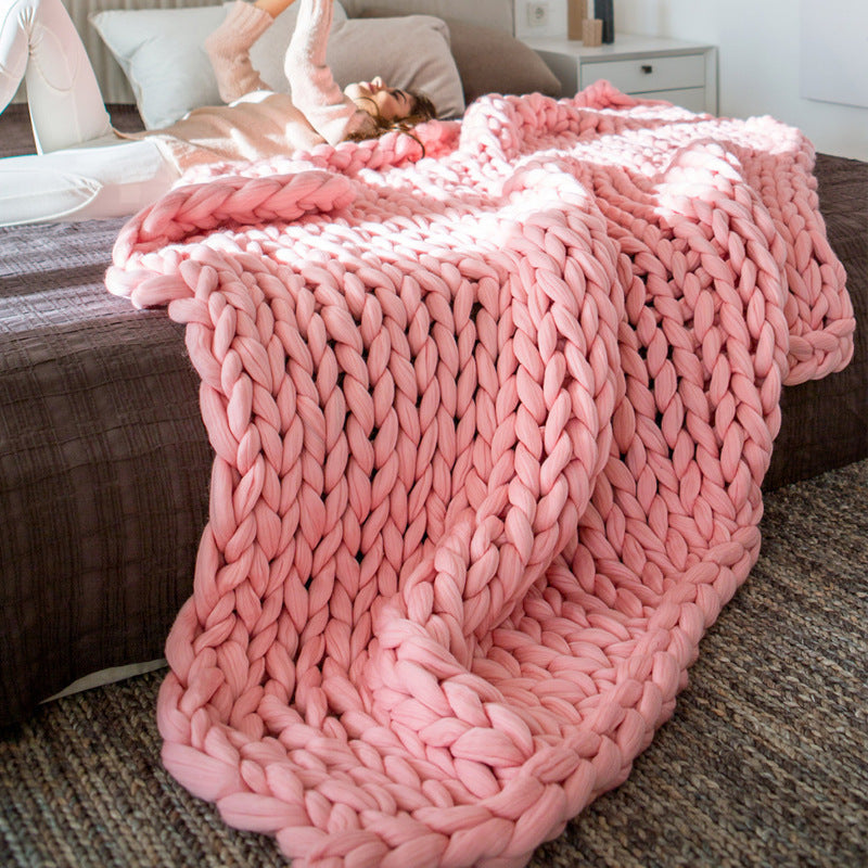 Thick Wool Hand-woven Blanket